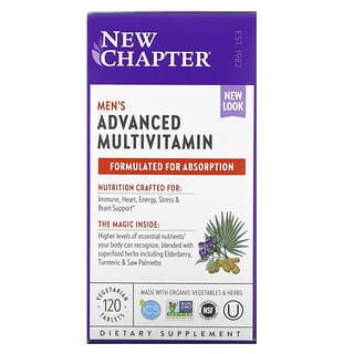 New Chapter, فيتامينات متعددة متطورة للرجال ، 120 قرصًا نباتيًا