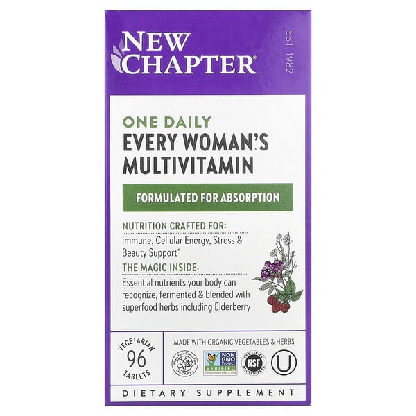New Chapter One Daily Every Woman's™ Multivitamin, 96 Vegetarian Tablets
