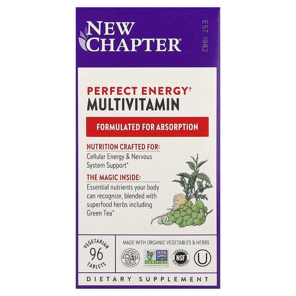 New Chapter Perfect Energy Multivitamin, 96 Vegetarian Tablets