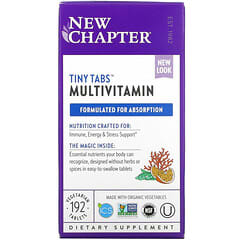 New Chapter, マルチビタミンの小粒、コンプリートホールフード マルチビタミン、植物性タブレット192粒