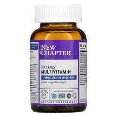 New Chapter, Tiny TAbs, Suplemento multivitamínico, 192 comprimidos vegetales