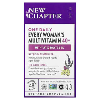 New Chapter, One Daily, мультивитамины Every Woman's ™ 40+, 48 вегетарианских таблеток