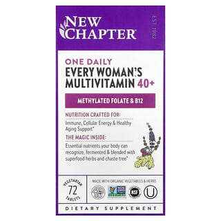 New Chapter, One Daily Every Woman's™ Multivitamin 40+, 72 vegetariánských tablet