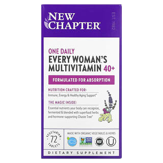New Chapter, مكمل متعدد الفيتامينات للمرأة، 40+ Every Woman's One Daily Multi، عدد 72 قرص نباتي