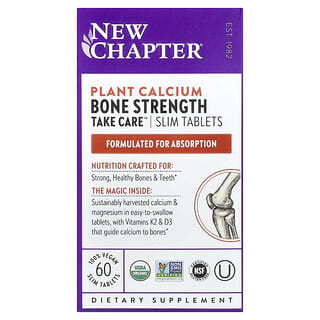 New Chapter, Plant Calcium, Bone Strength, Take Care, 60 Vegetarian Slim Tablets