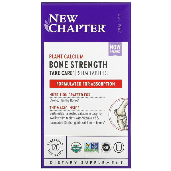 New Chapter, Bone Strength Take Care, 120 Comprimidos Finos Vegetarianos