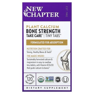 New Chapter, Plant-Based Calcium Bone Strengthening Treatment, 120 Vegetarian Tablets