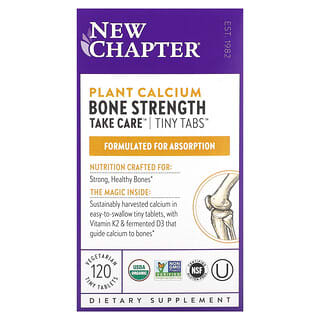 New Chapter, 植物钙骨骼强度护理，120 片素食小片