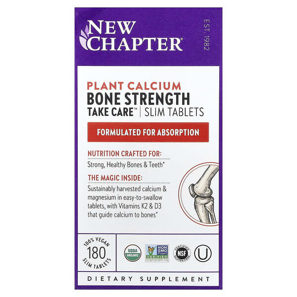 New Chapter, Plant Calcium, Bone Strength Take Care™, 180 Vegan Slim Tablets