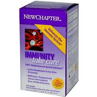 New Chapter, Immunity Take Care, со вкусом черники, 30 леденцов