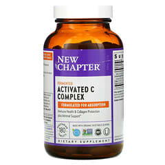 New Chapter, Complejo activado y fermentado de vitamina C, 180 comprimidos vegetales