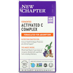 New Chapter, 髮酵活性維生素 C 片，180 片素食片
