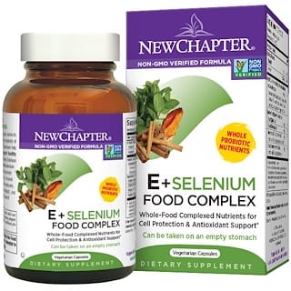 New Chapter, E + Selenium Food Complex, 60 Veggie Caps