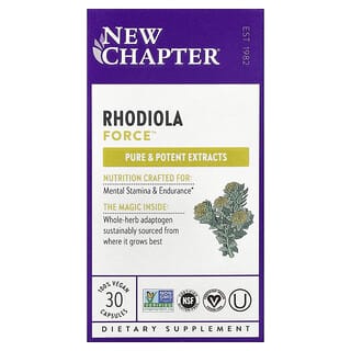 New Chapter, Rhodiola Force™, 30 веганских капсул (300 мг в 1 капсуле)