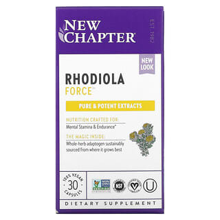 New Chapter, Rhodiola Force, родиола, 30 веганских капсул