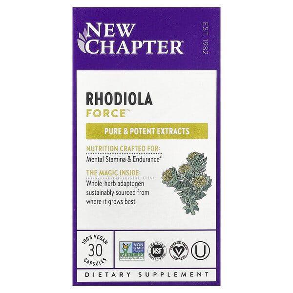 New Chapter, Rhodiola Force™, 30 Vegan Capsules (300 mg per Capsule) — product photo 1