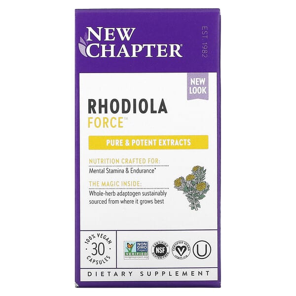 نيو شابتر‏, Rhodiola Force، عدد 30 كبسولة نباتية