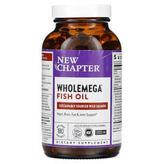 New Chapter, Aceite de pescado Wholemega, 180 cápsulas blandas