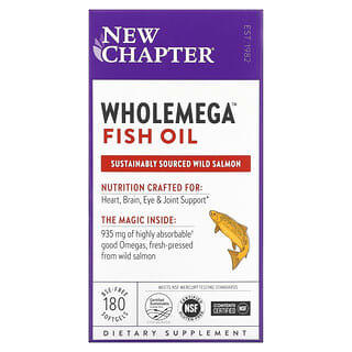 New Chapter, زيت السمك Wholemega،‏ 180 كبسولة هلامية