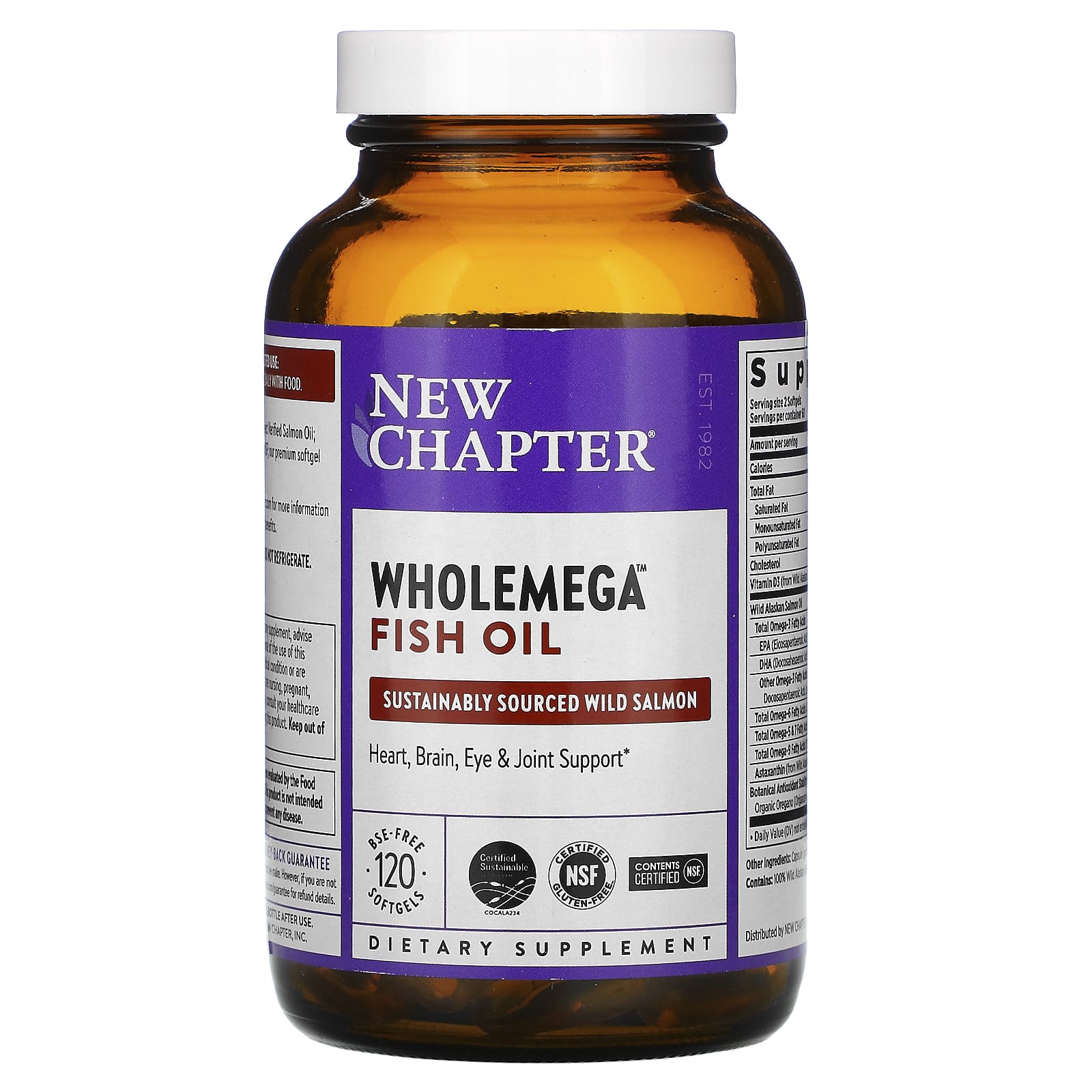 New Chapter, Wholemega Fish Oil, 120 Softgels