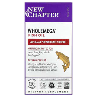 New Chapter, Wholemega Fish Oil, 120 Softgels