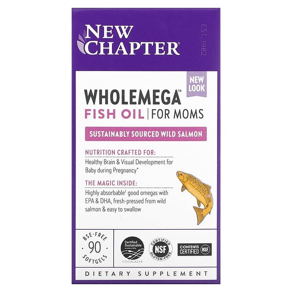 New Chapter, Wholemega 媽媽魚油，90 粒軟凝膠