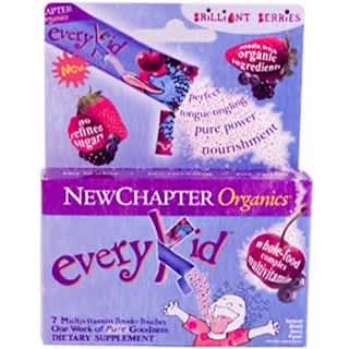 New Chapter, Organics, EveryKid, Brilliant Berries Flavor, 7 Pouches (3.5 g Each)