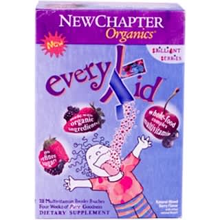 New Chapter, EveryKid, Whole-Food Complex Multivitamin, Brilliant Berries, 28 Pouches (3.5 g) Each