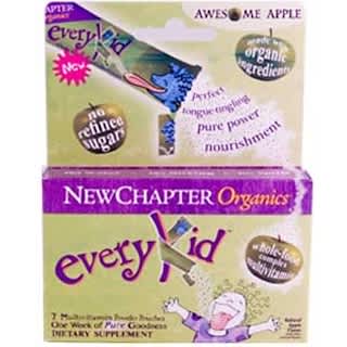 New Chapter, Organics, EveryKid, Awesome Apple Flavor, 7 Pouches (3.5 g Each)