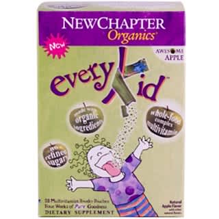 New Chapter, EveryKid, Whole-Food Complex Multivitamin, Awesome Apple, 28 Pouches (3.5 g) Each