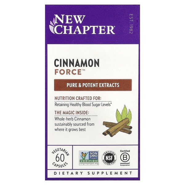 New Chapter, Cinnamon Force™, 60 Vegetarian Capsules — product photo 1