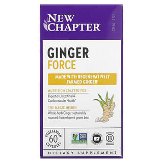 New Chapter, Ginger Force, 60 vegetarische Kapseln