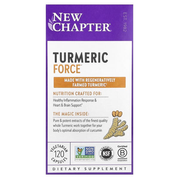 New Chapter, Turmeric Force 薑黃力量，120 粒素食膠囊