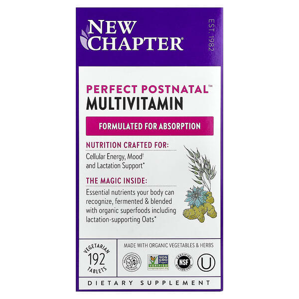 New Chapter Perfect Postnatal™ Multivitamin, 192 Vegetarian Tablets