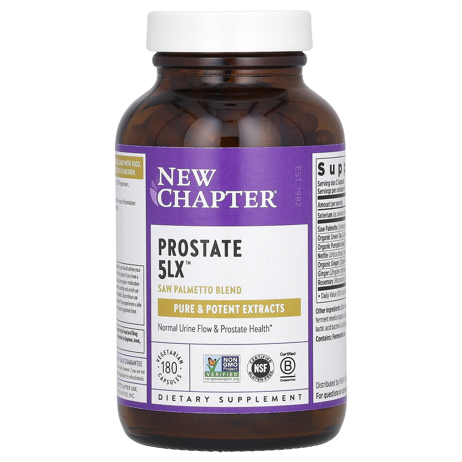 New Chapter Prostate 5lx 180 Vegetarian Capsules 8433