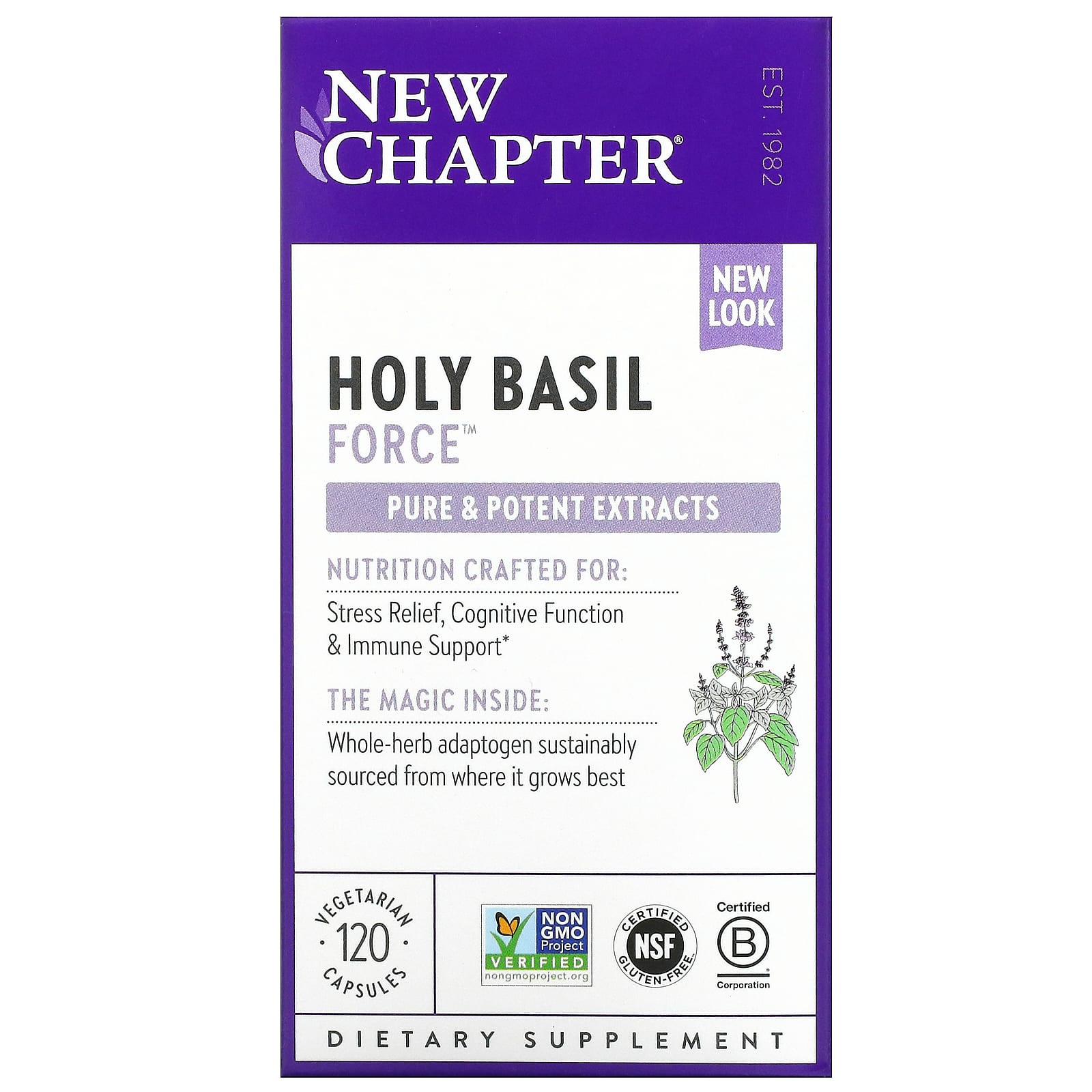 Holy Basil Force 120 Vegetarian Capsules