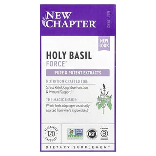 New Chapter, Holy Basil Force, 120 cápsulas vegetales