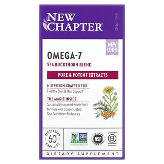 New Chapter, Oméga-7 supercritiques, 60 capsules végétariennes