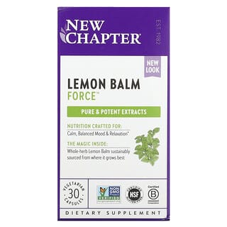 New Chapter, Lemon Balm Force, 30 Vegetarian Capsules