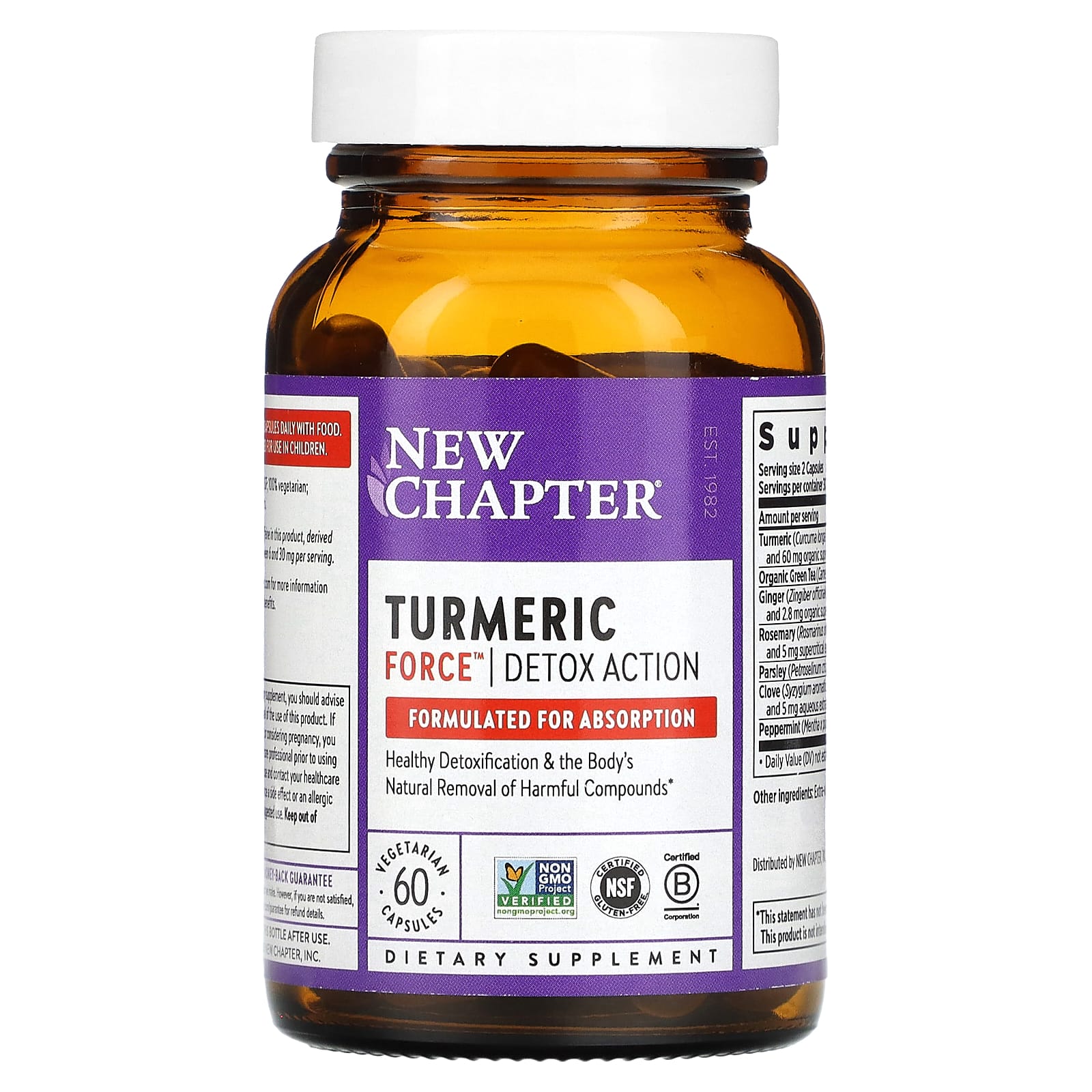 New Chapter, Turmeric Force, Detox Action, 60 Vegetarian Capsules