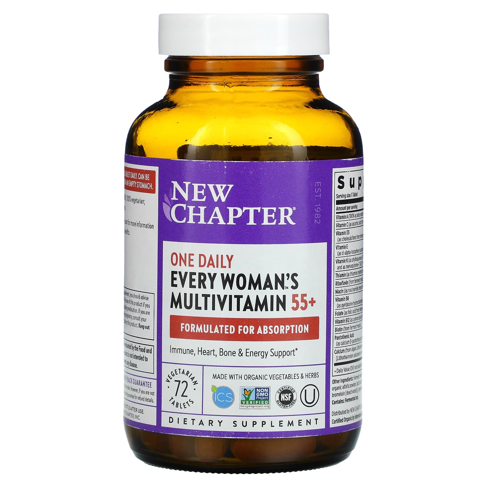 New Chapter, 55+ Every Woman‘s One Daily, WholeFood Multivitamin