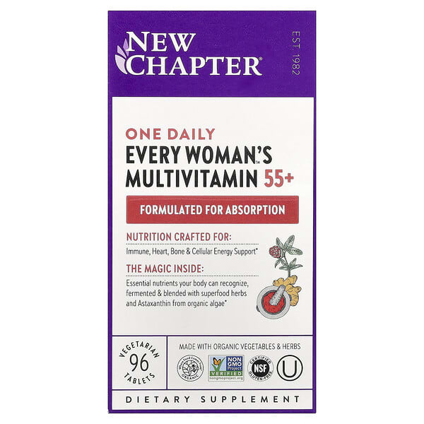 New Chapter, Every Woman's One Daily 55+ Multivitamin, 96 Vegetarian Tablets