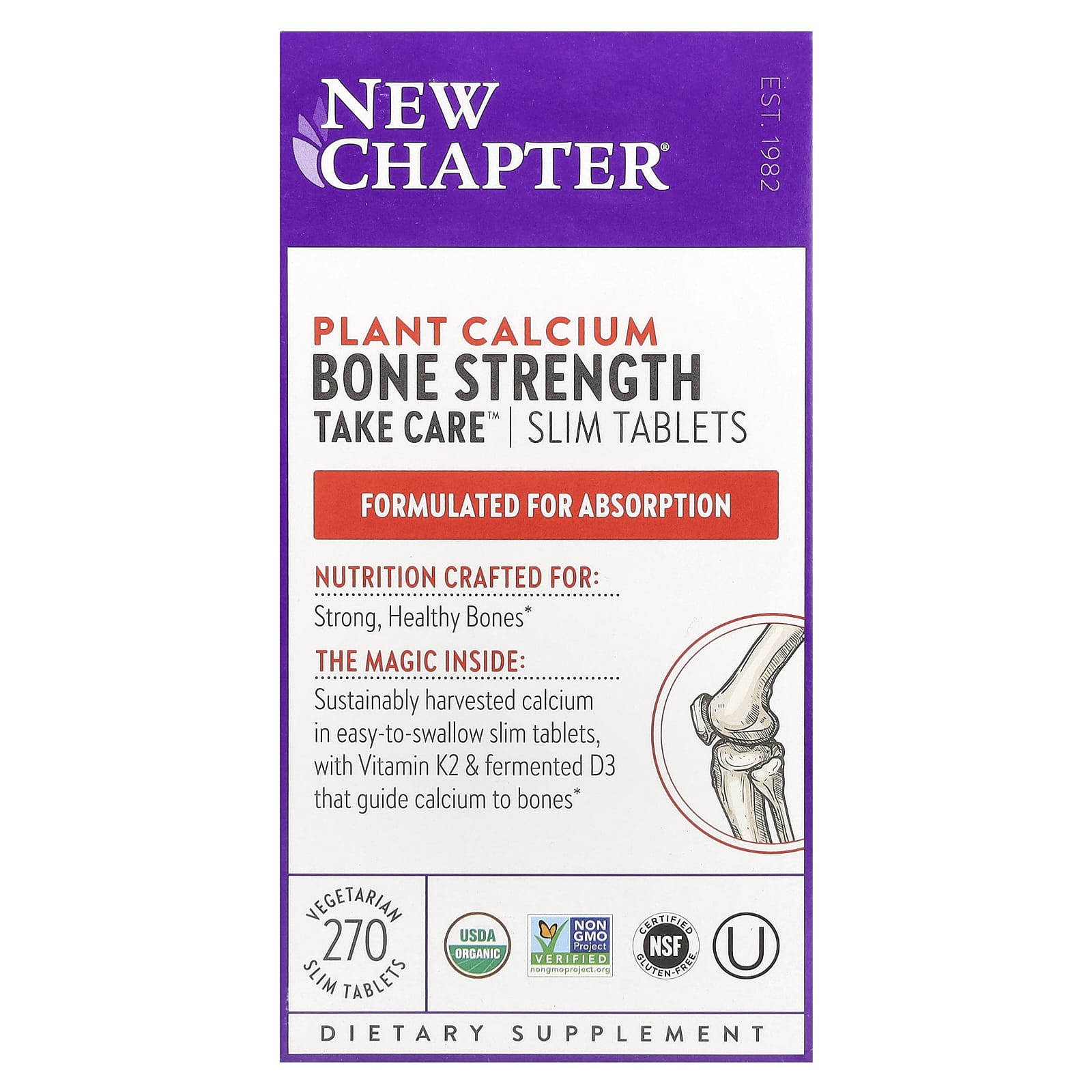 Plant Calcium, Bone Strength Take Care™, 270 Vegetarian Slim