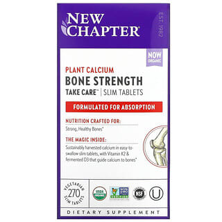 New Chapter, Bone Strength Take Care, Refuerzo óseo, 270 comprimidos vegetales delgados
