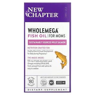 New Chapter, Wholemega Fischöl für Mütter, 180 Weichkapseln