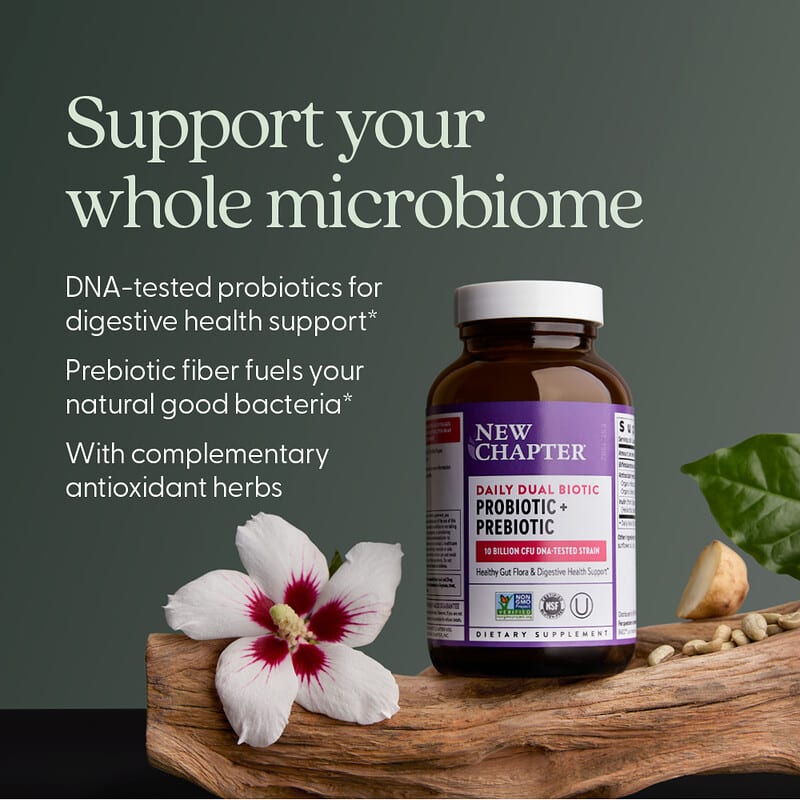 Daily Dual Biotic, Probiotic + Prebiotic, 60 Vegan Capsules