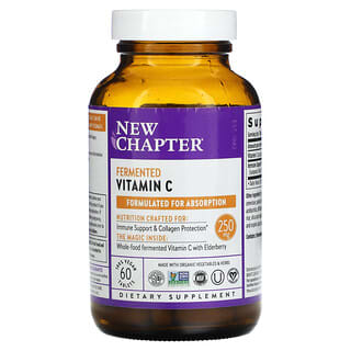 New Chapter, 발효 비타민C, 250mg, 식물성 정제 60정