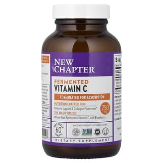 New Chapter, Fermentiertes Vitamin C, 250 mg, 60 vegane Tabletten