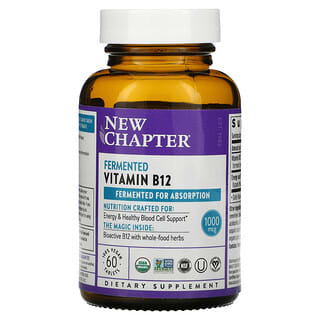 New Chapter, Fermented Vitamin B12, 1,000 mcg, 60 Vegan Tablets