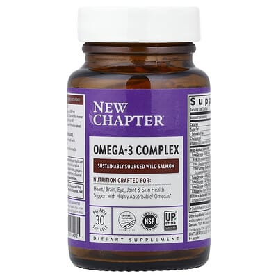 New Chapter, Omega-3 Complex, 30 BSE-Free Softgels